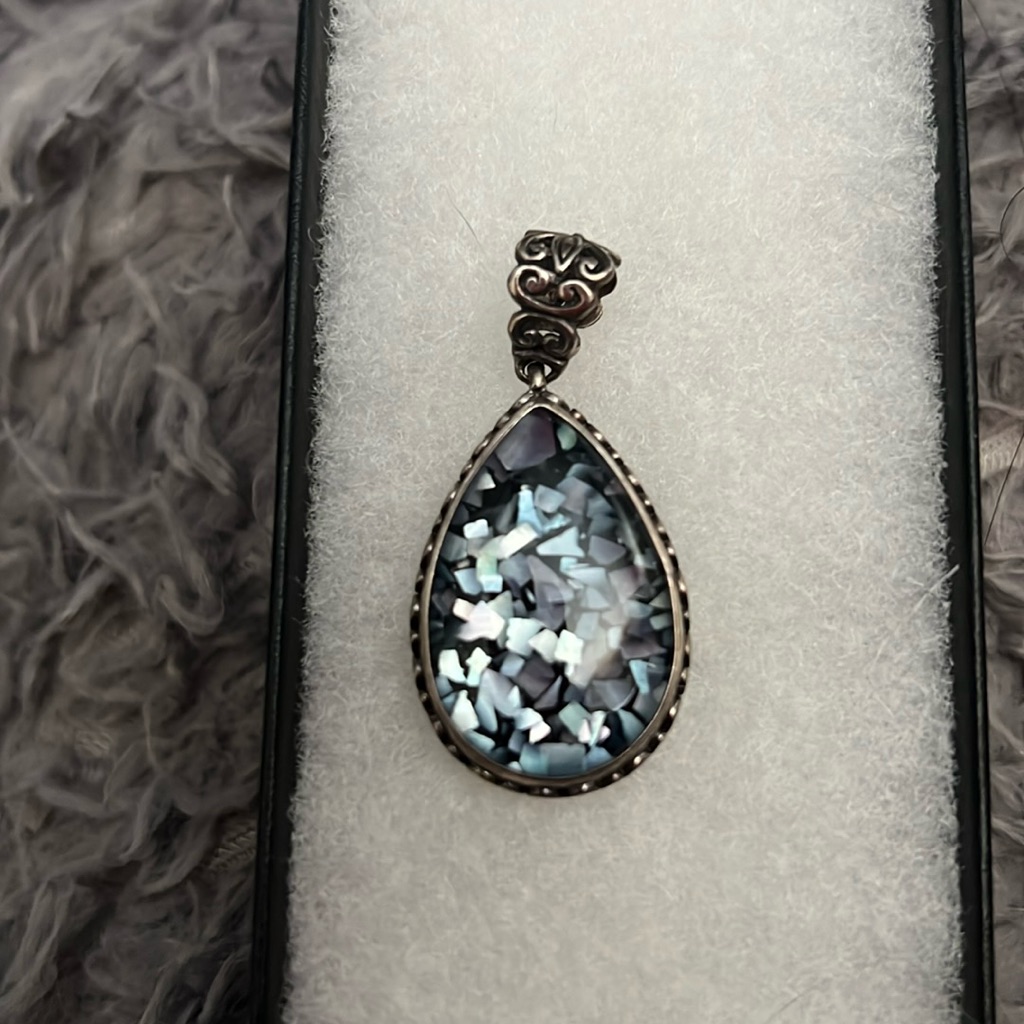 Samuel B Artisan Pendant Galaxy Stone Quartz Blue